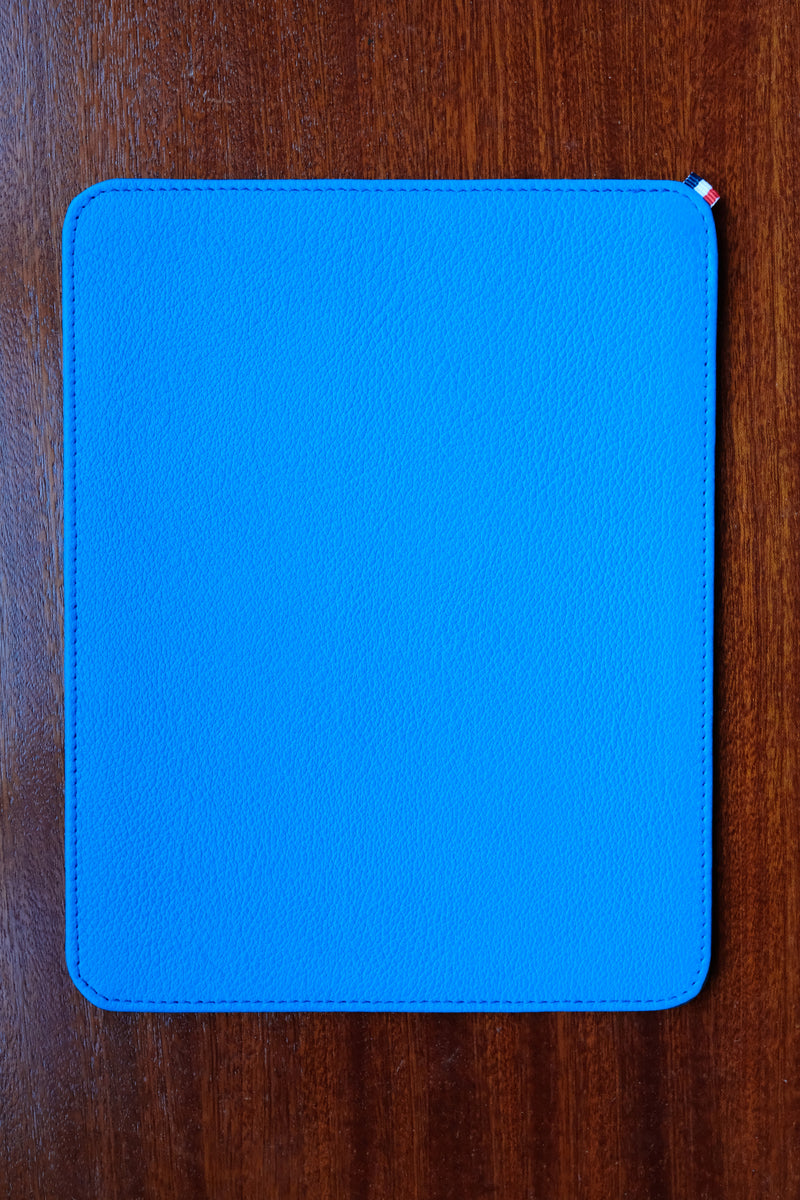 Tapis de souris réversible et bicolore - Bleu grainé & Bleu marine